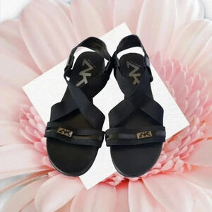 -Anne klein women sandals 9.5M black color